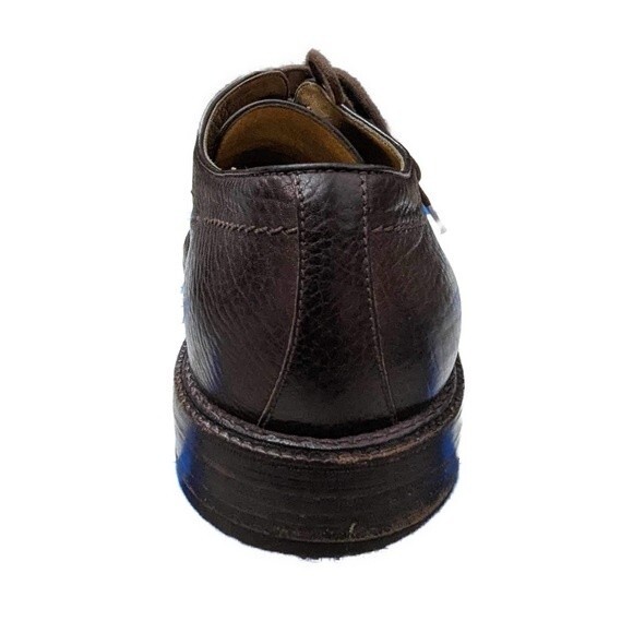 Gravati Men’s Italian Leather Pebbled Dark Brown Oxford Shoes- Size 10.5 main image 8